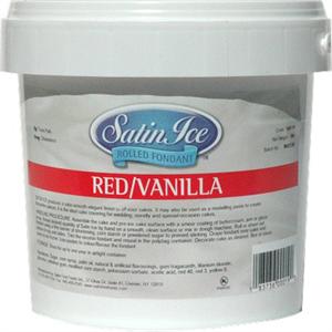 Satin Ice Fondant - Red/Vanilla 2 lb. Tub
