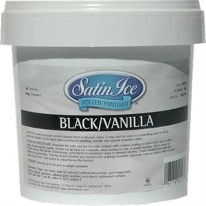 Satin Ice Fondant - Black/Vanilla 2 lb. Tub