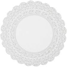 Scalloped Cardboard - Gray and White - 10 inch