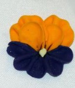 Pansy - Purple and Yellow - 1 1/2&quot;