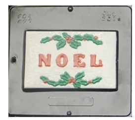 Noel Card Chocolate Mold - 6.5&quot;