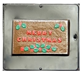 Merry Christmas Card Chocolate Mold - 6.5&quot;