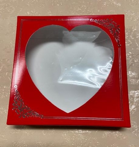 Red Heart w/Silver Trim Cut-Out Box - 8 oz 2pc