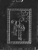 Season&#039;s Greetings with Poinsettia Card Chocolate Mold - 4 3/8&quot;