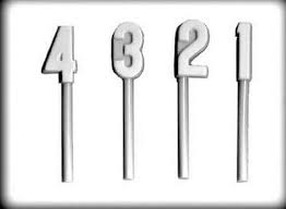 Numbers 1-2-3-4 Sucker Hard Candy Mold - 2&quot; - Limited Supply