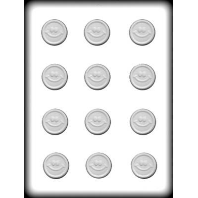 Smiley Mint Hard Candy Mold - 1 1/4&quot;