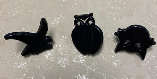 Black Owl - Bat - Skull Cupcake Rings