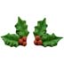 Mini Holly and Berry Royal Icing Decorations - 24 ct