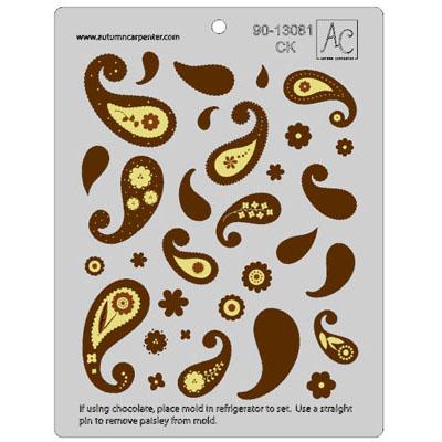 Paisley Accessory Chocolate Mold - 1/4&quot; to 2 1/2&quot;