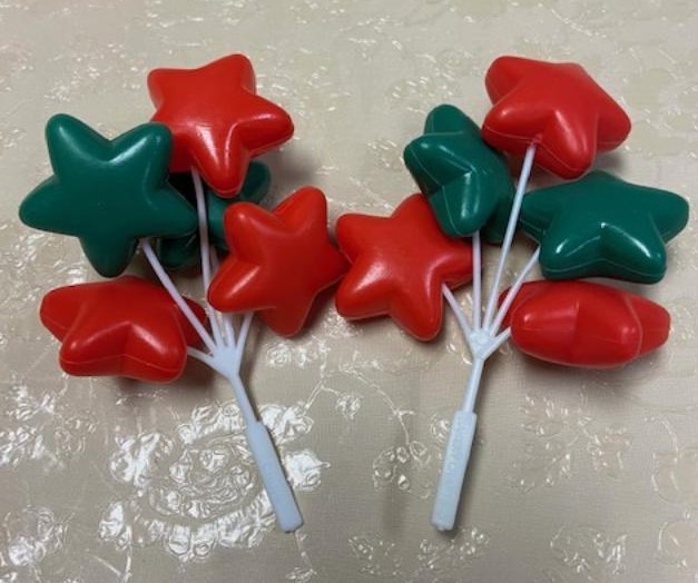 Red &amp; Green Star Shaped Balloons