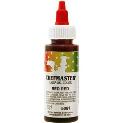 Chefmaster Gel Paste - Red Red 2.3 oz.  