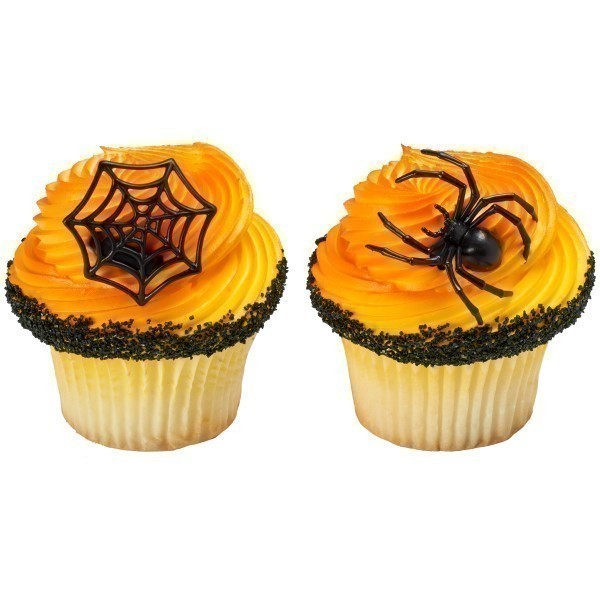 Spider &amp; Web Cupcake Rings