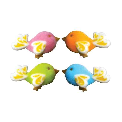 Birds of Fancy Assorted Colors Sugar Decorations - Limited Supply