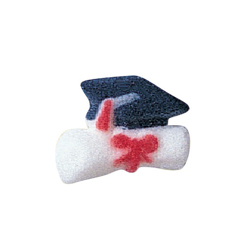 Graduation Cap and Scroll Charms Sugar Decorations