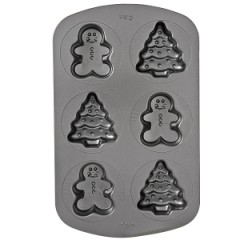 Gingerbread Boys and Trees Non-Stick Mini Pan