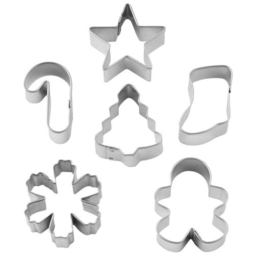 Holiday Mini Metal Cookie Cutter Set - 6 Piece