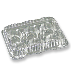 6 Count Standard Hinged Cupcake Carrier 