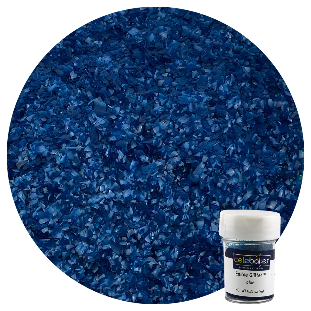 Blue Edible Glitter - 1/4 oz.