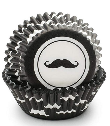 Mustache Baking Cups 
