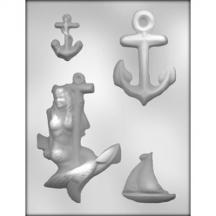 Nautical Assortment Chocolate Mold - 2 1/4&quot; to 5 7/8&quot;