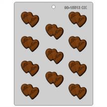Double Mint Mr./Mrs. Heart Chocolate Mold - 1 3/4&quot;