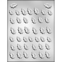 Holly Leaf Assortment Chocolate Mold - 1/2&quot; to 3/4&quot;