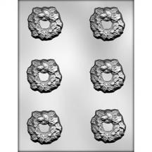 Holly Wreath Chocolate Mold - 2 1/4&quot;