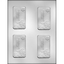 Christmas Card Chocolate Mold - 3 3/8&quot; - Limited Supply