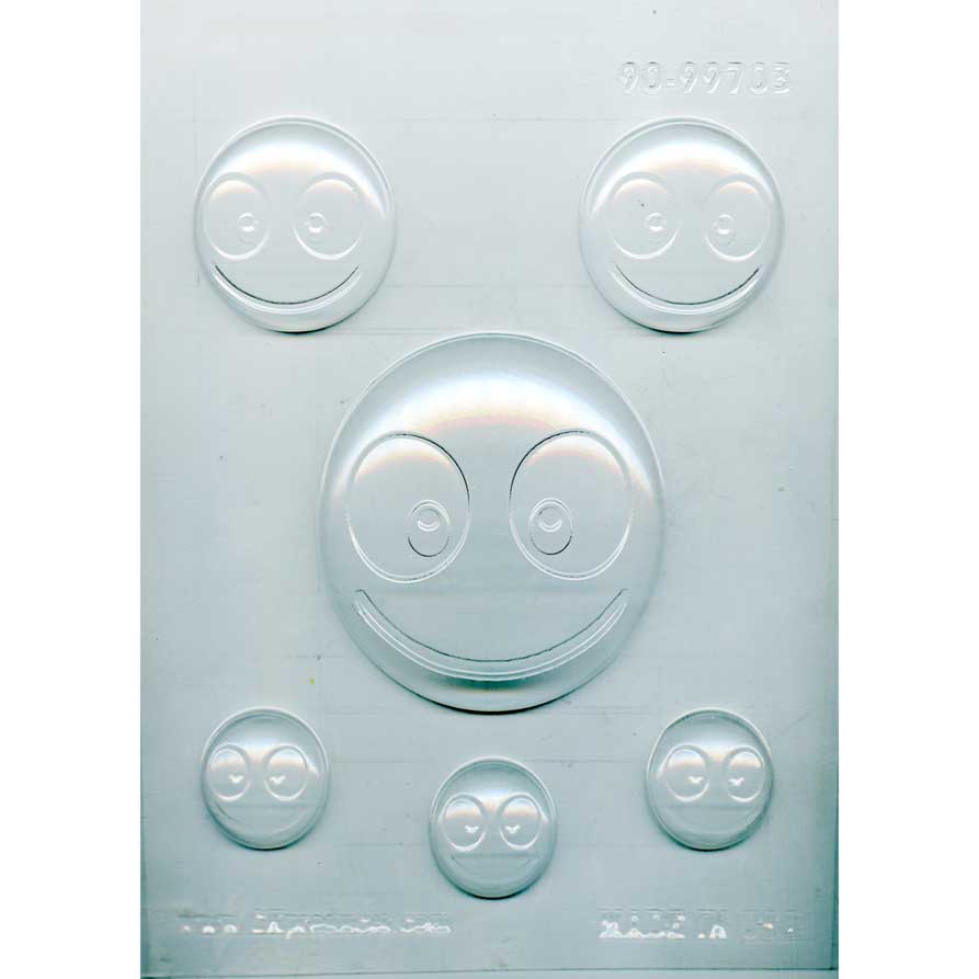 Happy Emoji Chocolate Mold - 1 1/4&quot; to 3 1/2&quot; - Limited Supply