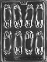Large Safety Pins Chocolate Mold - 1 1/2&quot;