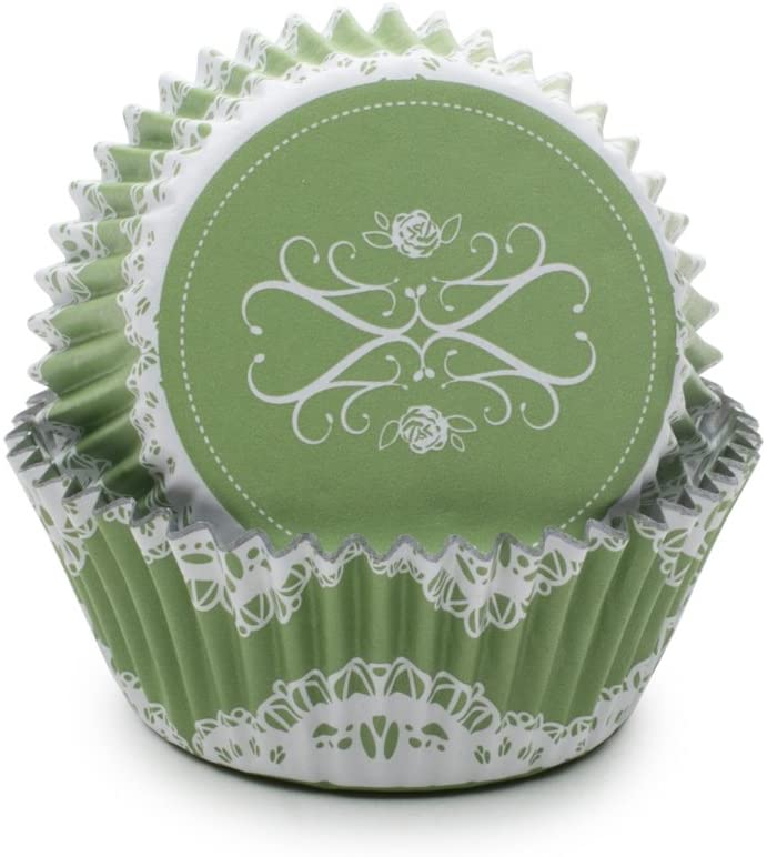 Green Elegant Foil Standard Baking Cups