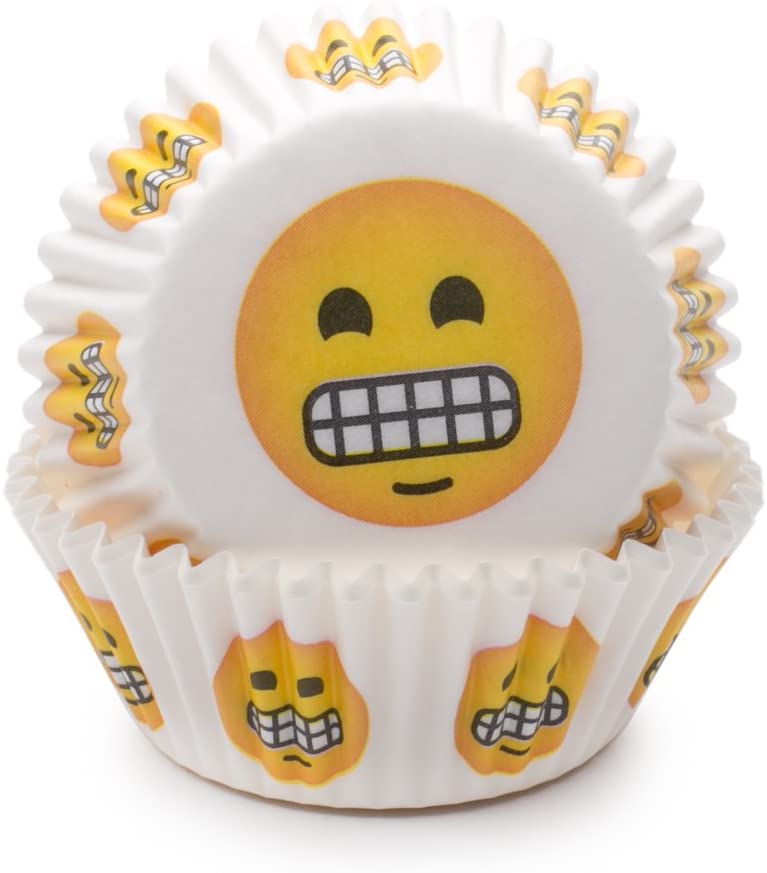 Emoji - Grinning Baking cups