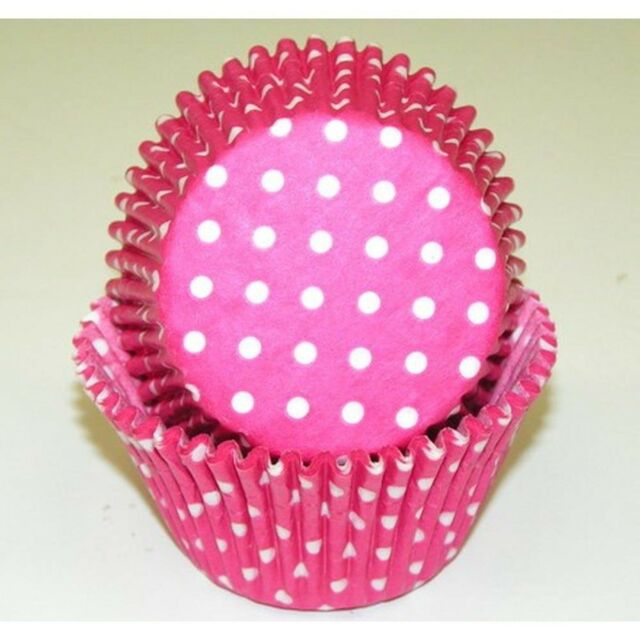 Hot Pink Polka Dot Standard Baking Cup