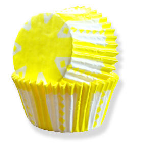 Yellow Carnival Print Baking cups