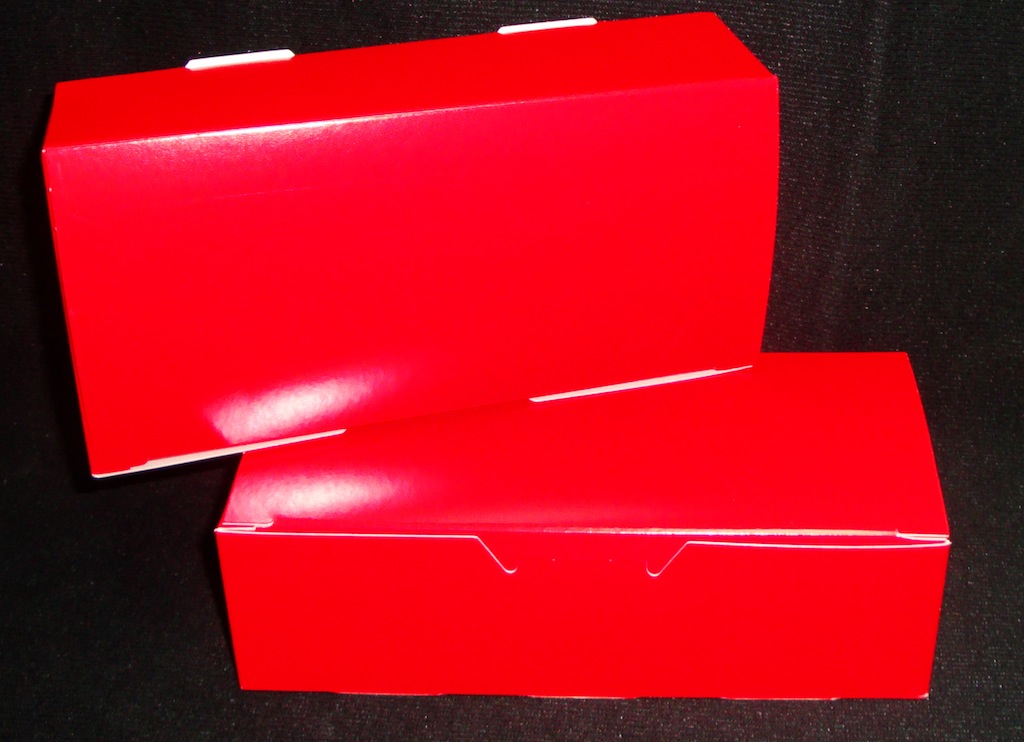 1 lb. 1 Piece Candy Box: 7 x 3 1/4 x 2  in. - Solid Red