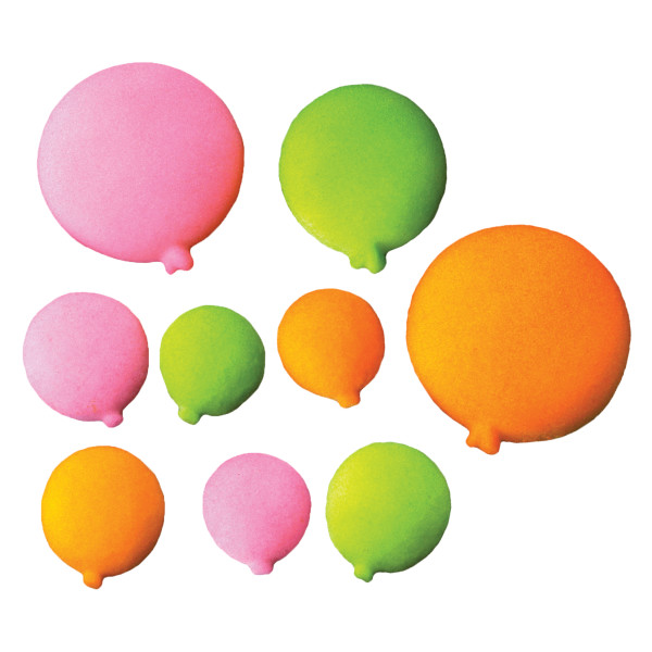 Bright Birthday Balloons (Medium) Sugar Decorations - Limited Supply