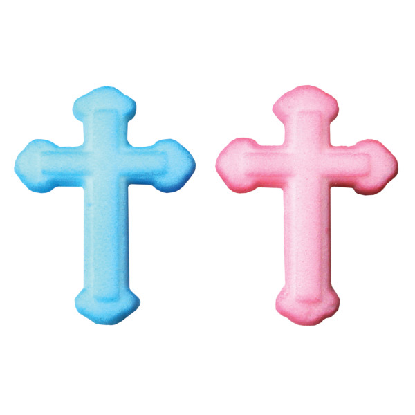 Blue (Only) Cross Sugar Decorations - Limited Supply