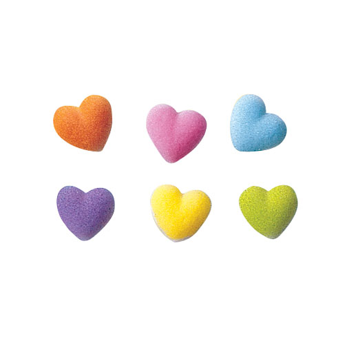 Rainbow Heart Charms Sugar Decorations