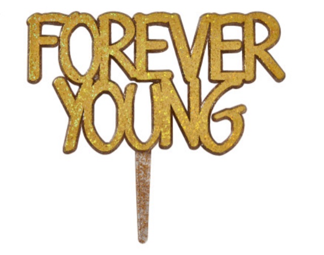 Forever Young Cake Pick
