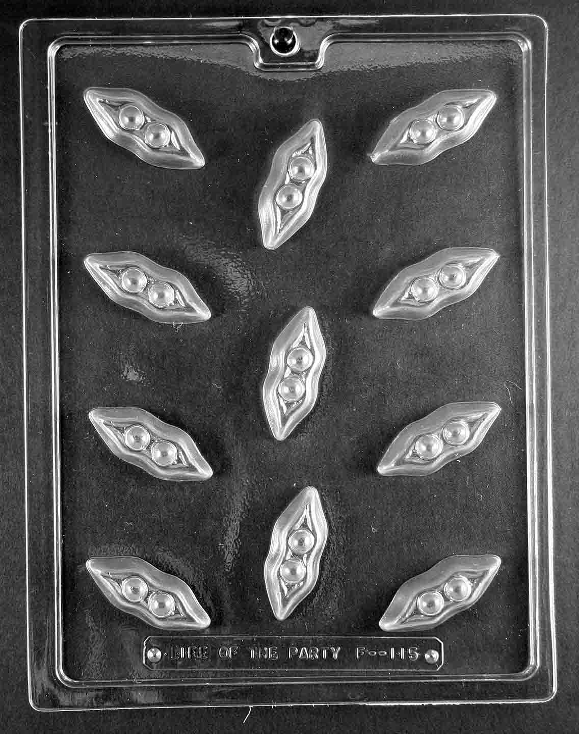 Peas In A Pod Chocolate Mold - 2&quot;