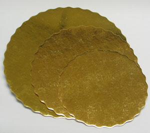 Gold Cardboard Round - 6&quot; Embossed