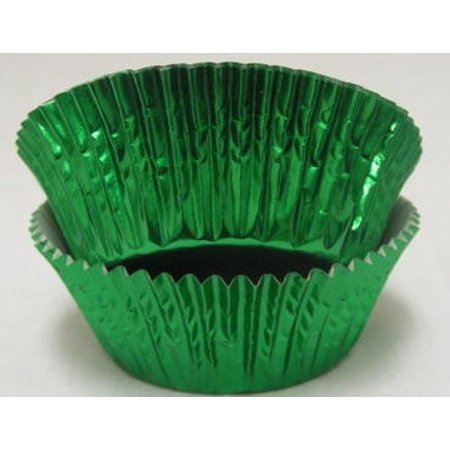 Green Foil Mini Baking Cups