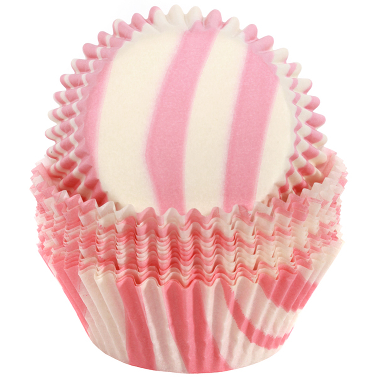 Animal Print - Pink Zebra Stripe Baking cups