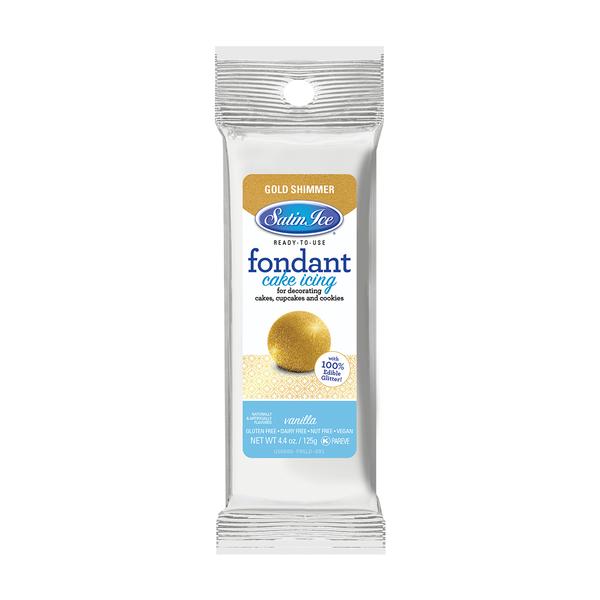 Satin Ice Fondant - Gold Shimmer/Vanilla 4.4 oz 