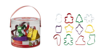 Holiday Mini Metal Cookie Cutter Set - 12 Piece