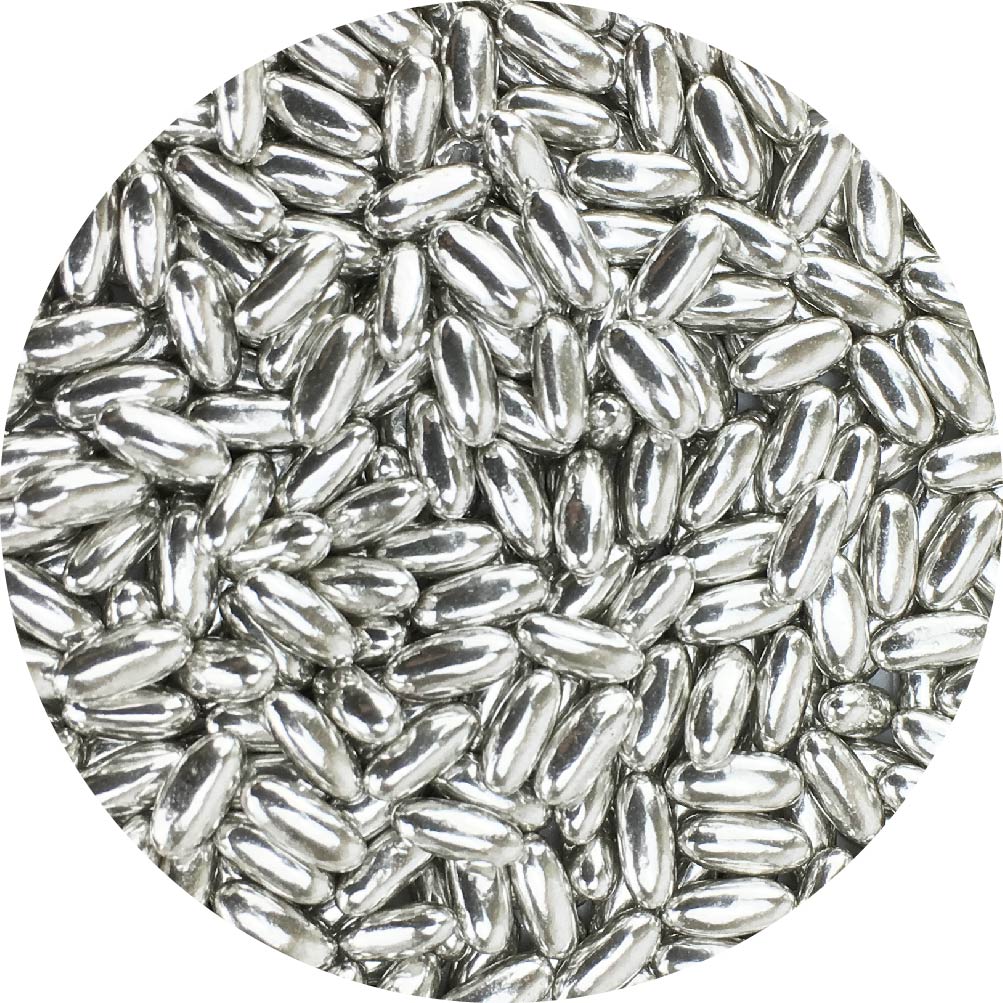Silver Rice Dragees - 3.7 oz.