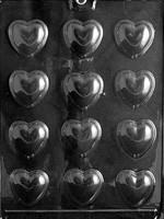Medium Hearts Chocolate Mold - 1 1/2&quot;