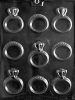 Engagement/Wedding Ring Chocolate Mold - 1 3/4&quot;
