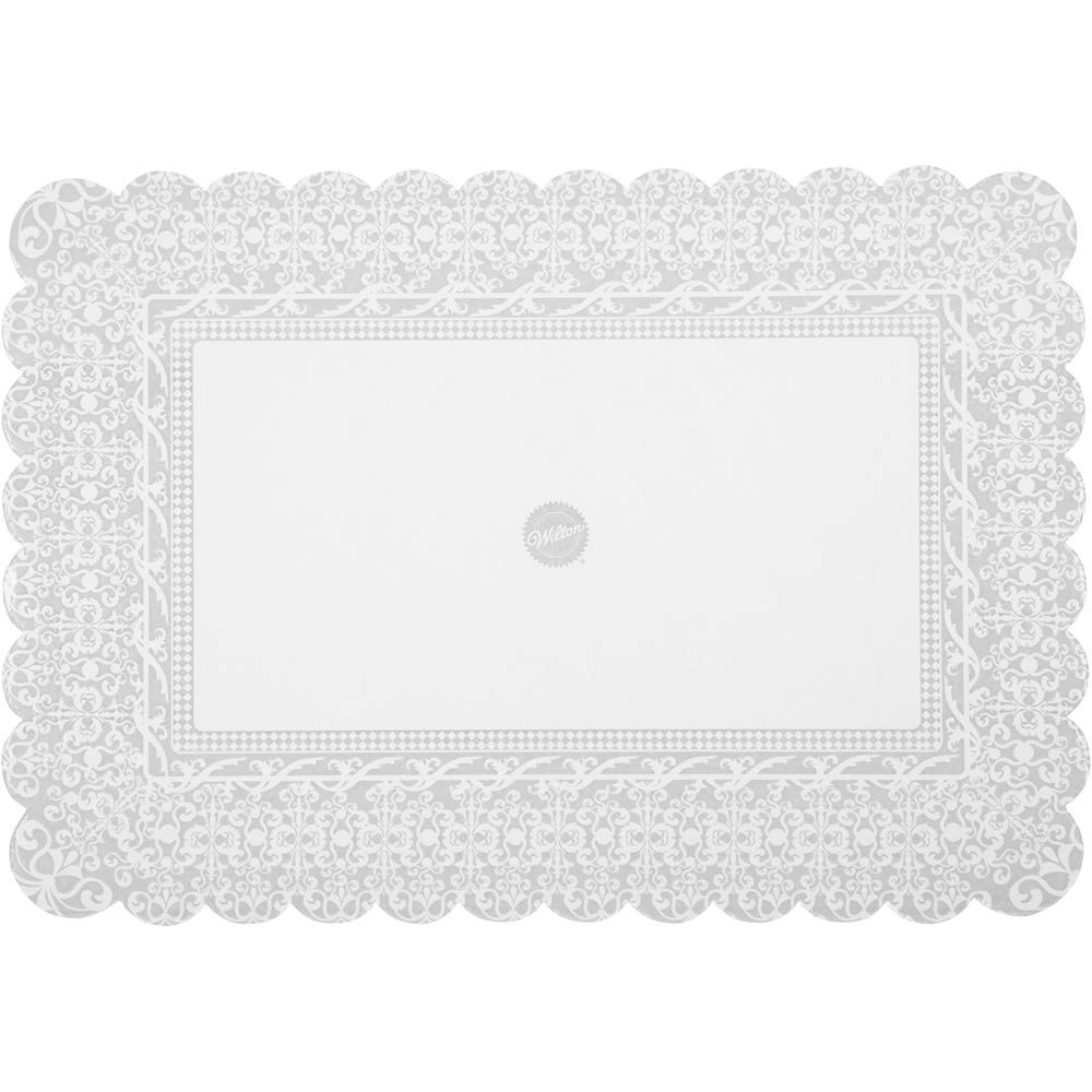 Scalloped Cardboard - Gray and White - 1/2 Sheet