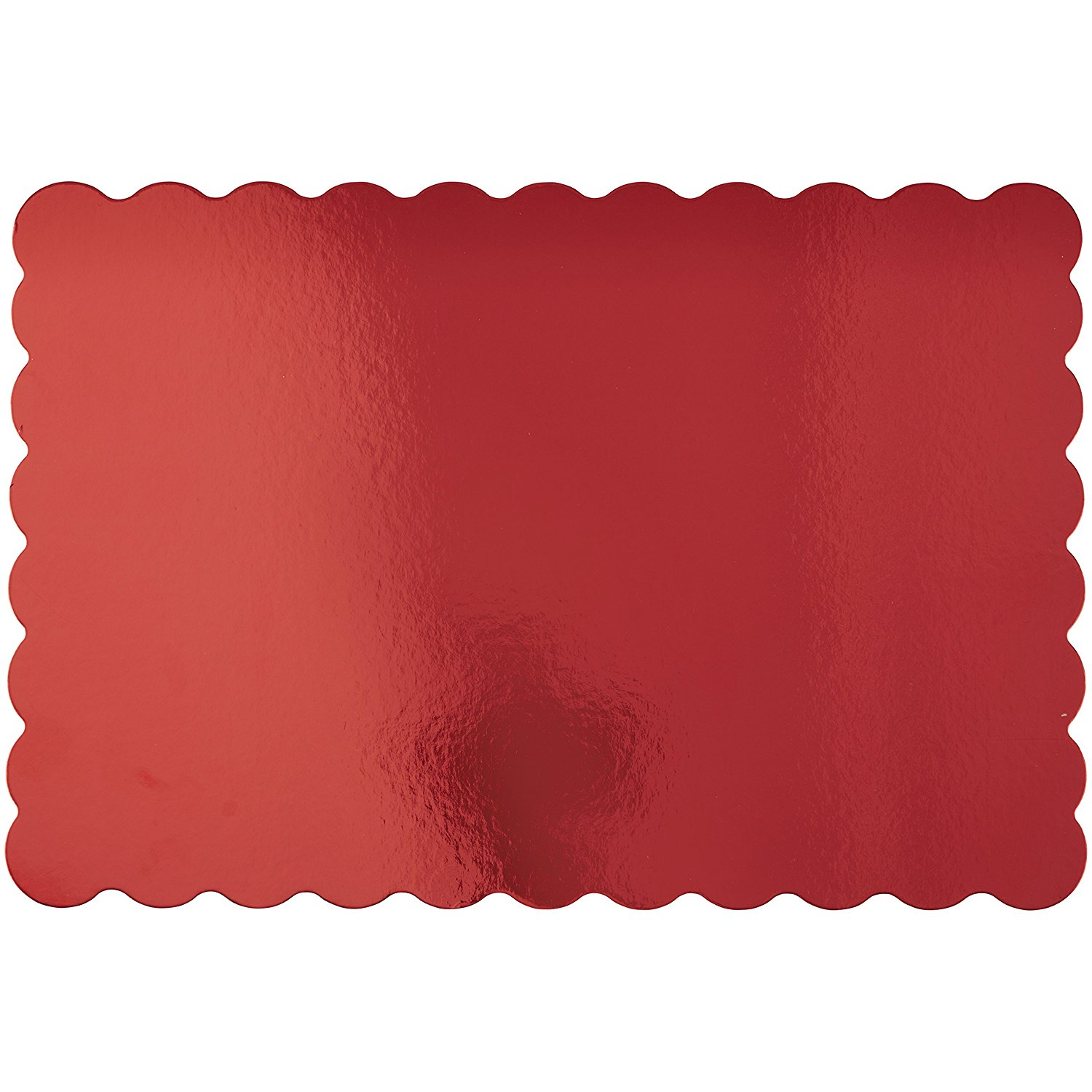 Scalloped Cardboard - Red - 1/2 Sheet